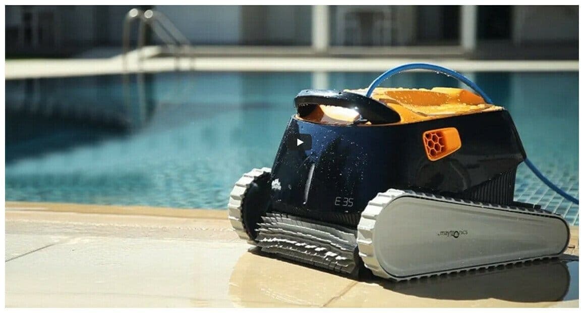 Robot piscine Dolphin E35 avec chariot — vue 3